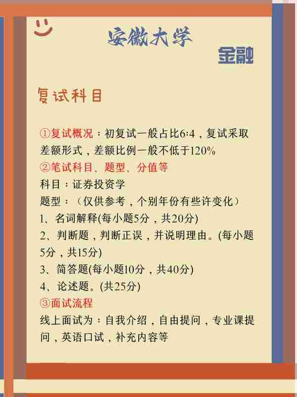 24安徽大学金融💐报录比、初复试科目