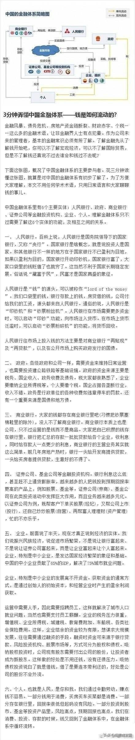 3分钟弄懂中国金融管理体系，钱是如何流通的？